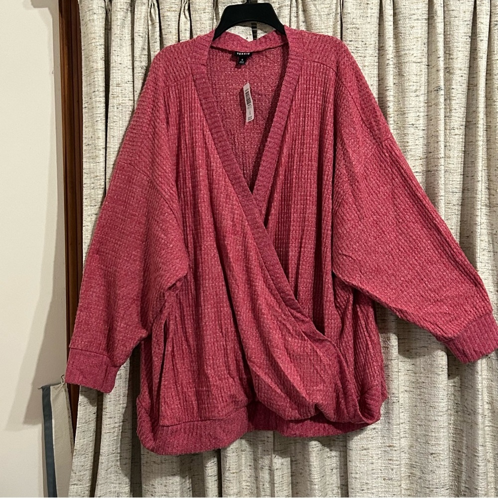 Torrid Brushed Waffle Surplice Drop Shoulder Top - 6X